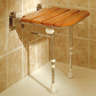Asiento Ducha Abatible de Madera