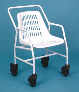 Silla con Ruedas para Ba�o de Acero Inoxidable