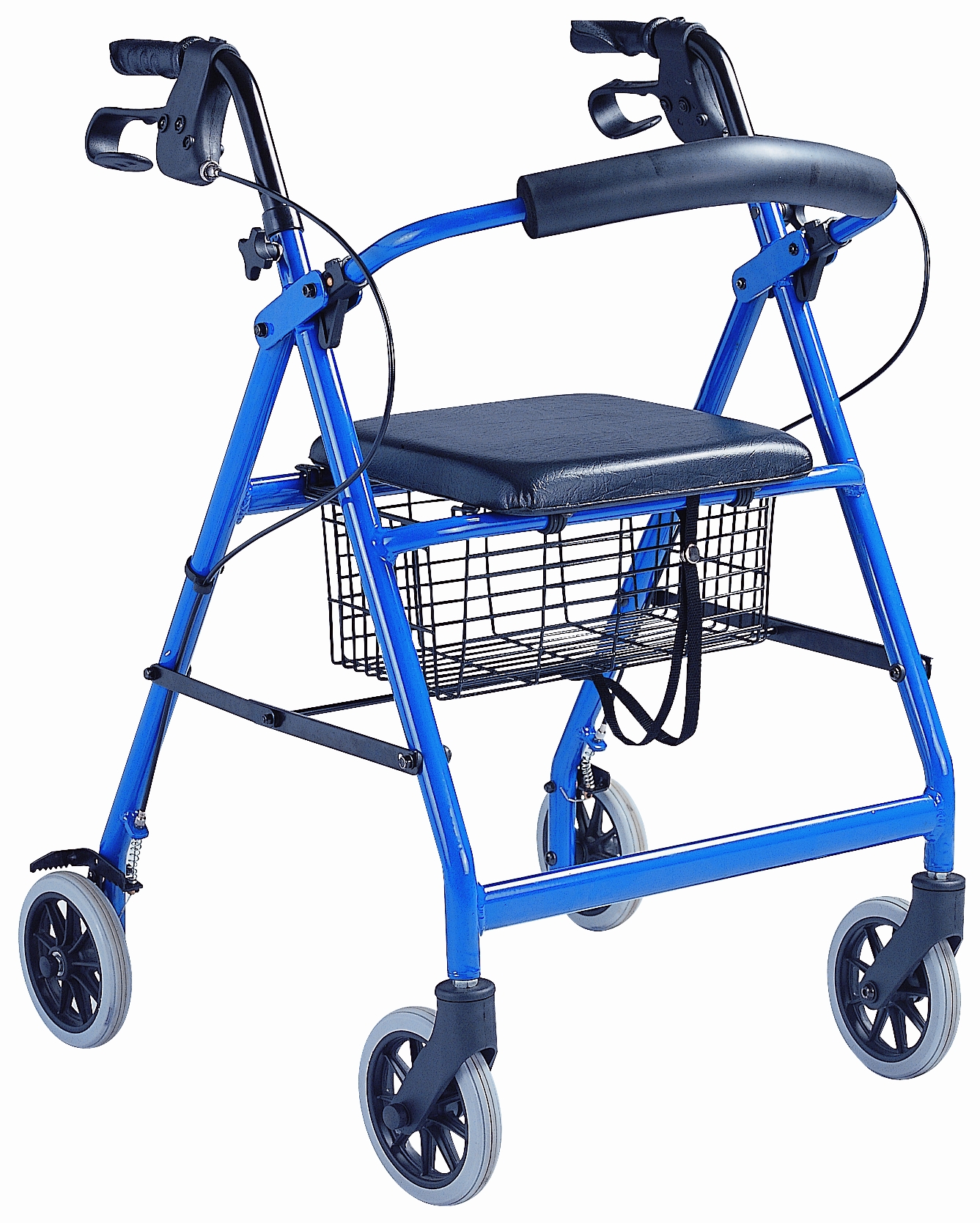 Andador Aluminio Eco 4 ruedas Cesta y Asiento